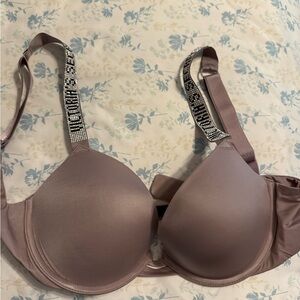 Victoria's Secret Mauve Bra with Patterned Straps